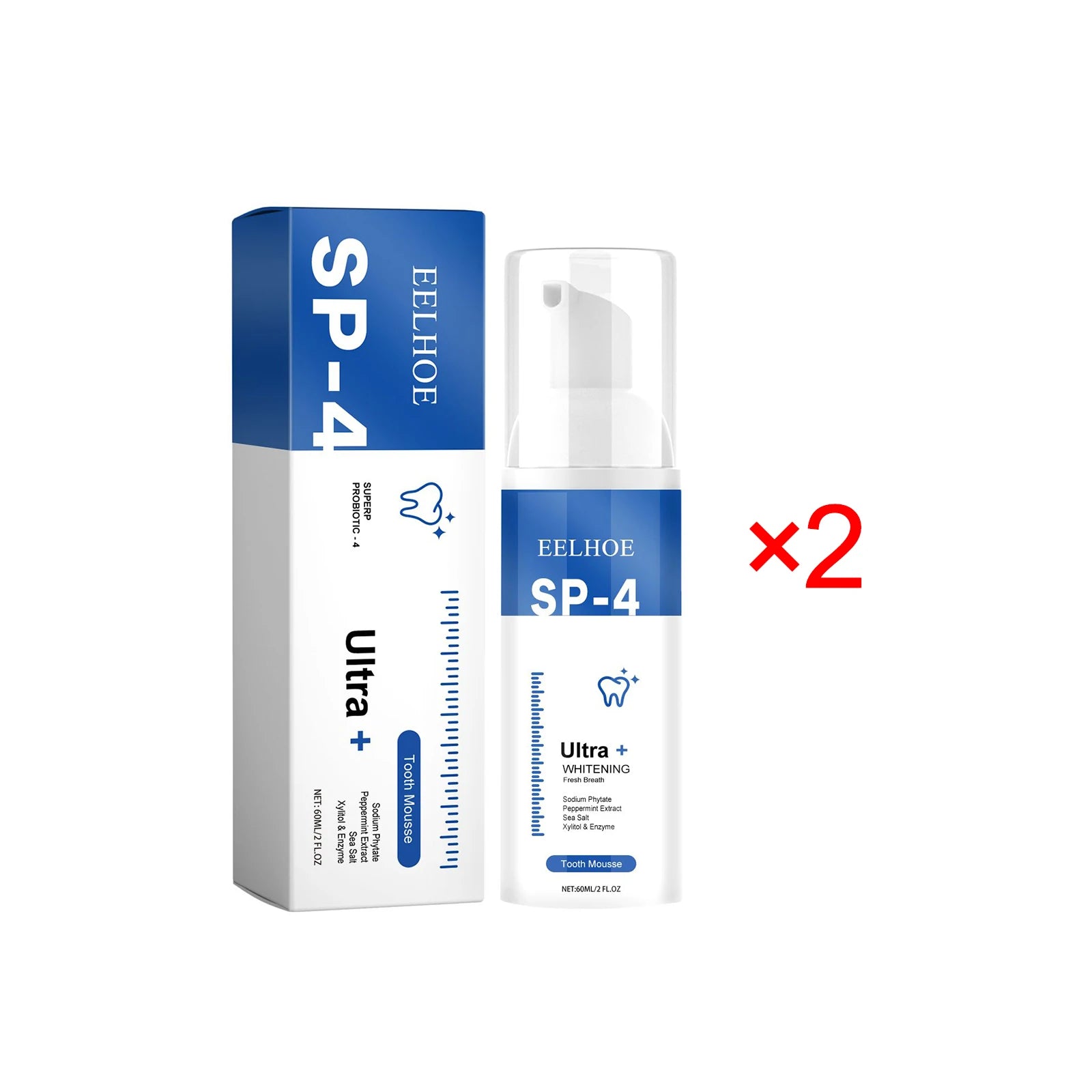 Eelhoe SP-4 Ultra+ toothpaste with packaging on a white background