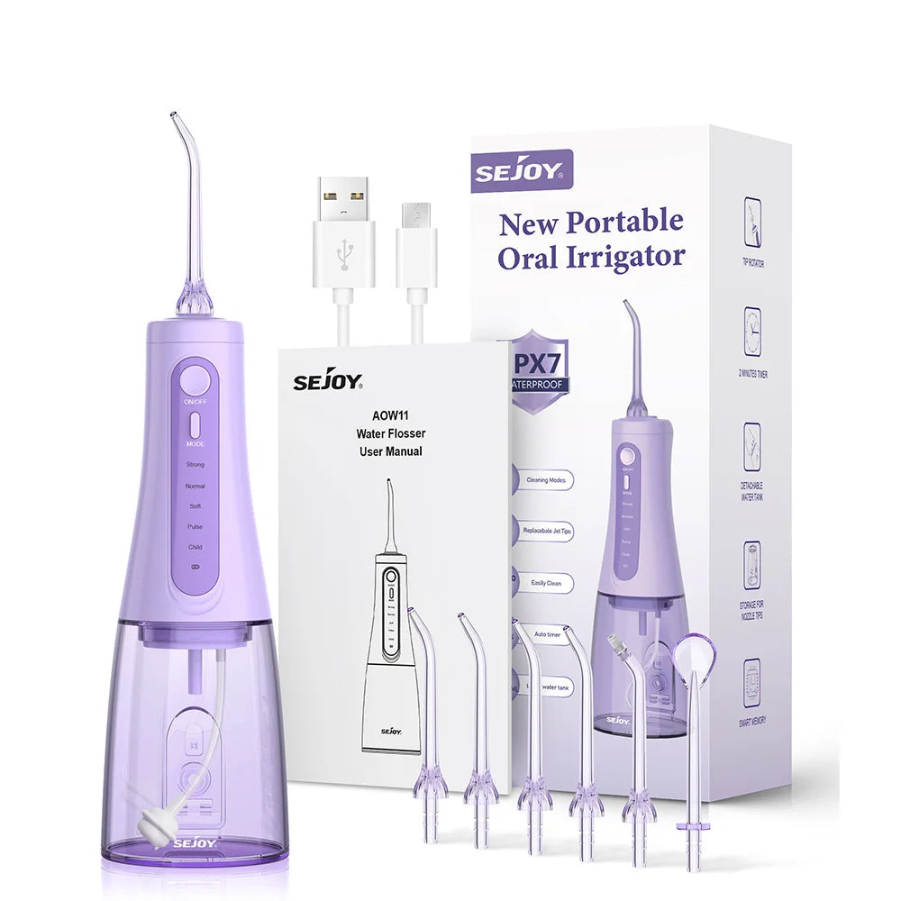 SEJOY Oral Irrigator – 4 Modes, IPX7 Waterproof