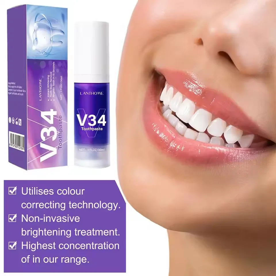 V34 Purple Whitening Toothpaste