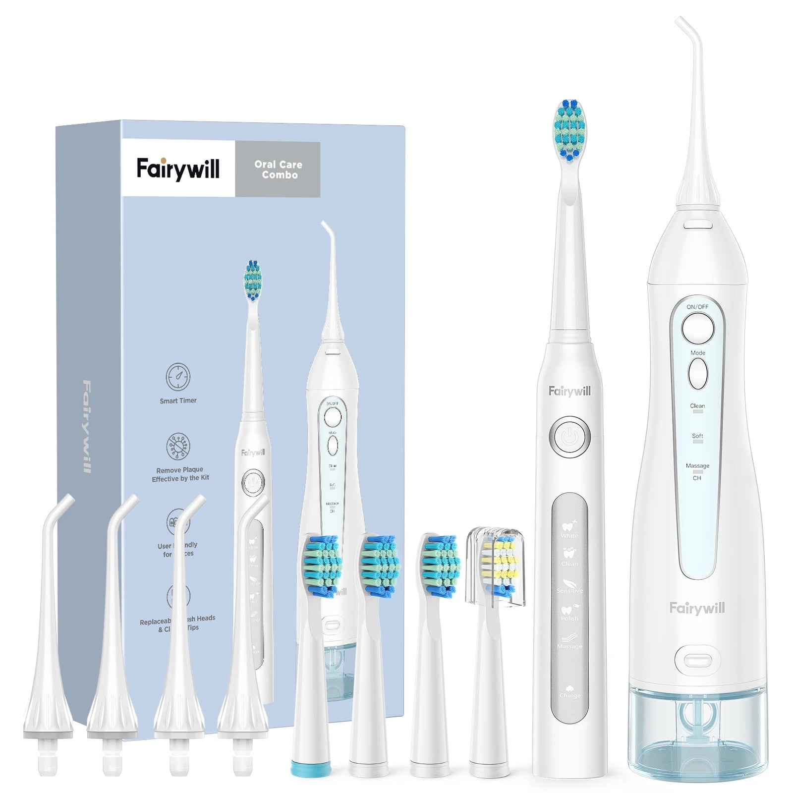 Fairywill Water Flosser – 300ML, 3 Modes, Rechargeable
