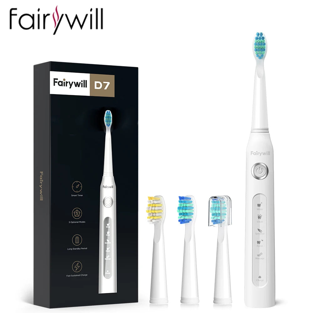 Fairywill FW-507 Sonic Toothbrush – USB, Waterproof
