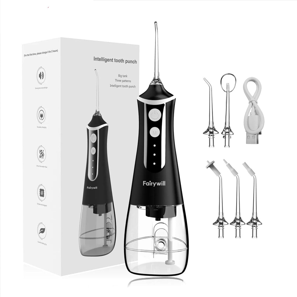 Fairywill Water Flosser – USB, 5 Tips, Travel
