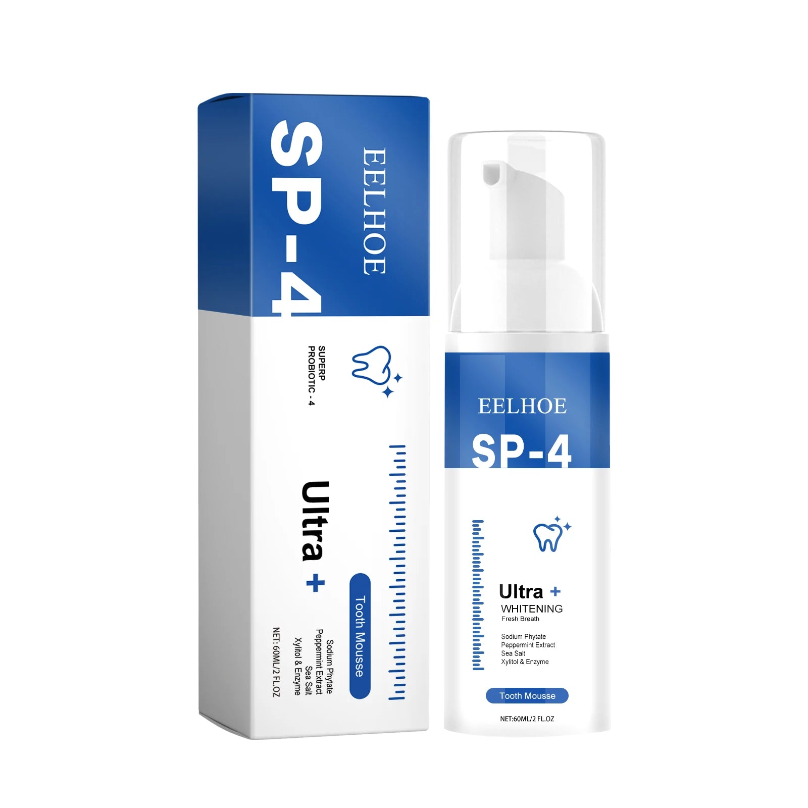 Eelhoe SP-4 Ultra+ toothpaste packaging on a white background