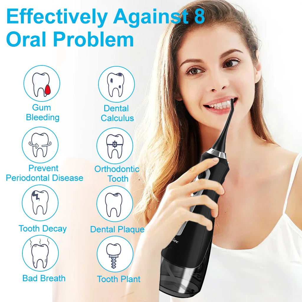 SEJOY Portable Water Flosser – 230ML, 5 Modes, 5 Tips