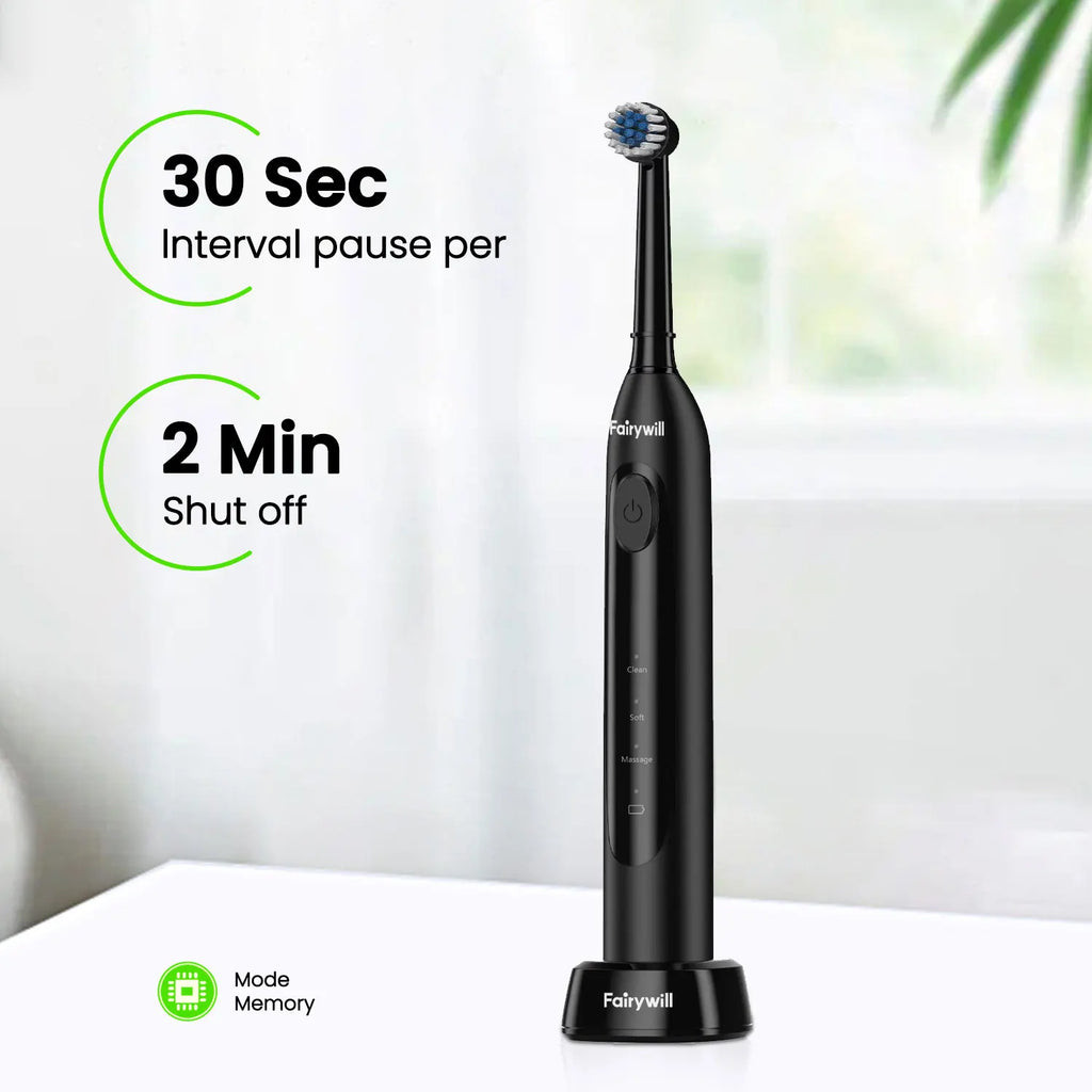 Fairywill T2233 Electric Toothbrush – 4 Heads, Rechargeable