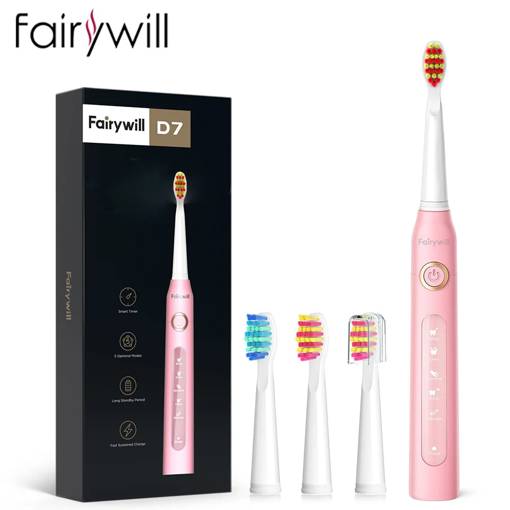 Fairywill FW-507 Sonic Toothbrush – USB, Waterproof